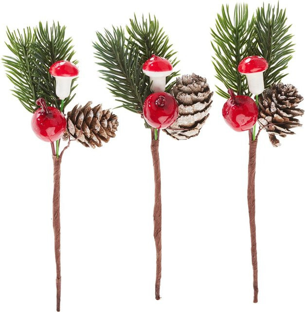 VBS Tannenpick mit Zapfen in Grün für Weihnachten und Winter - Bild 1