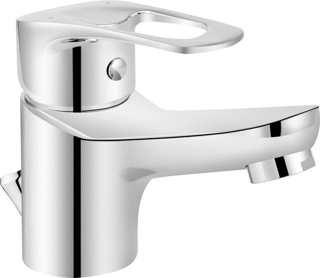 baliv Waschtischarmatur WT-5160 Einhebelmischer mit Pop-up-Abfluss in Chrom - Bild 1