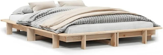 vidaXL Massivholzbett aus Kiefer in Braun, B/T/H: 120 x 200 cm - Bild 1