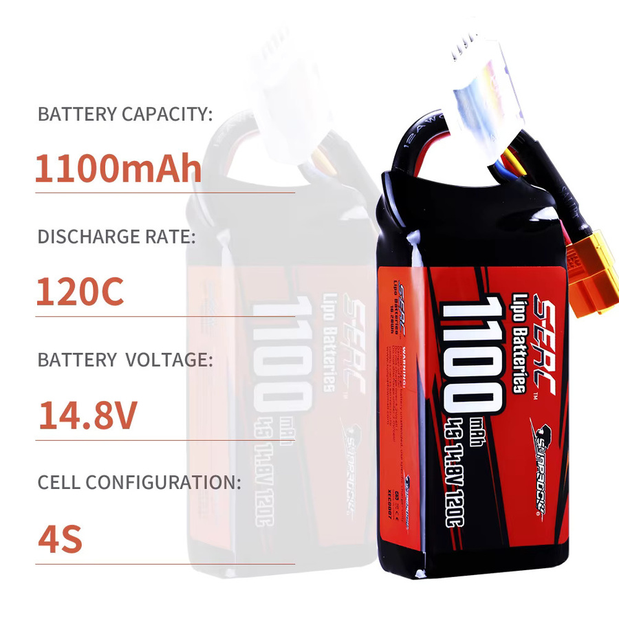 Sunpadow Lipo-Akku, 2-teiliges Set, mit XT60-Stecker - Bild 2