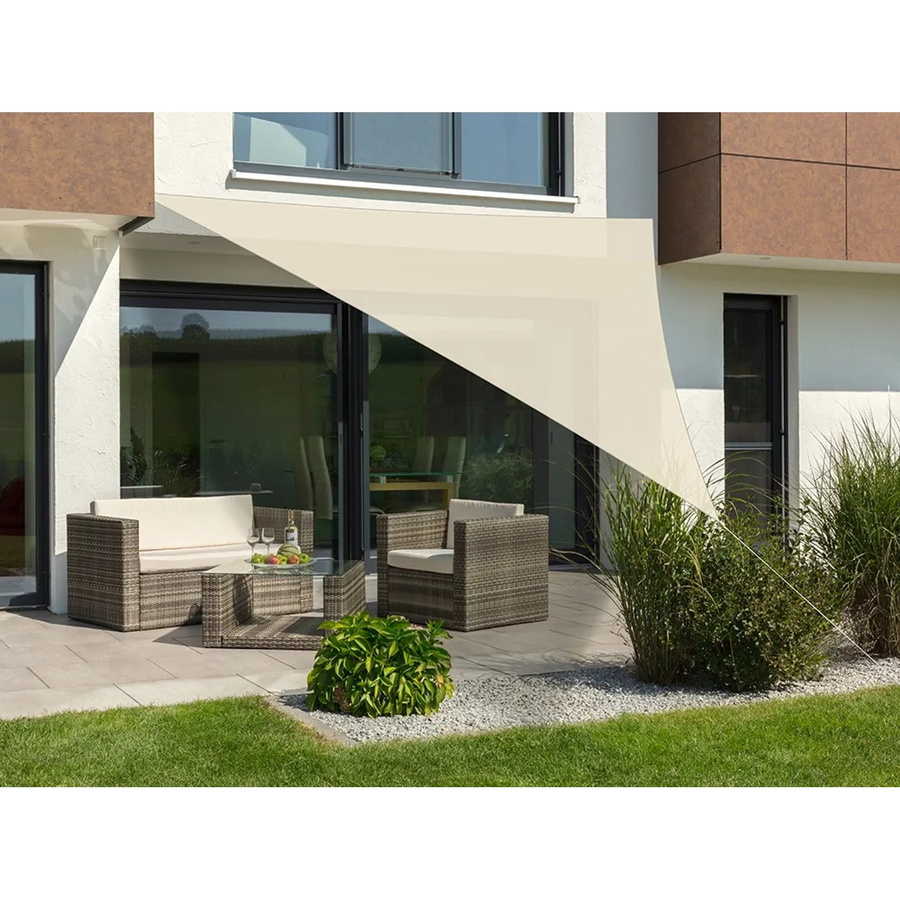 Schneider Schirme Sonnensegel Teneriffa dreieckig aus HDPE-Gewebe weiss B/T/H: 500 x 500 x 500 cm - Bild 3