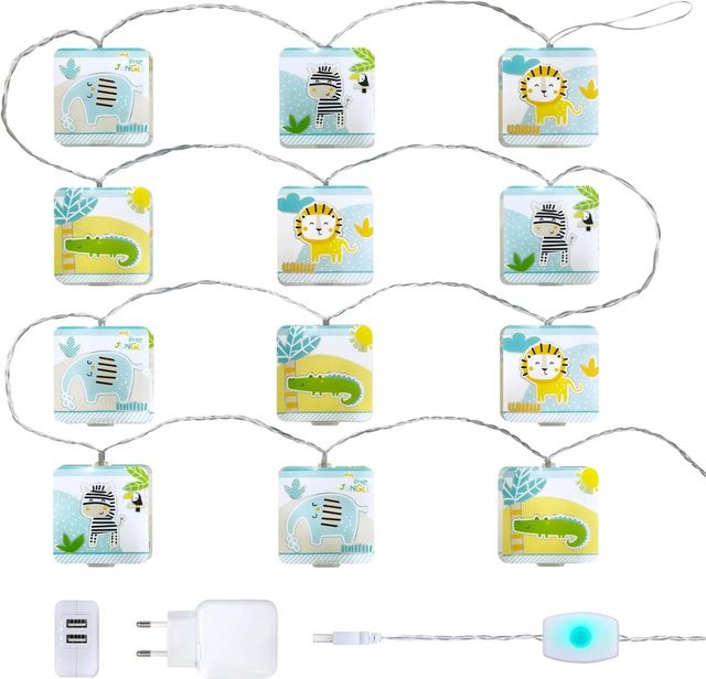 Dalber LED Lichterkette My Little Jungle Dschungeltiere Mehrfarbig mit USB-Anschluss - Bild 1