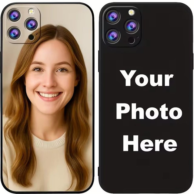 Individualisierte DIY Foto Schutzhülle für Apple iPhone Modelle in Schwarz und Mehrfarbig, stoßfeste Abdeckung - Bild 1