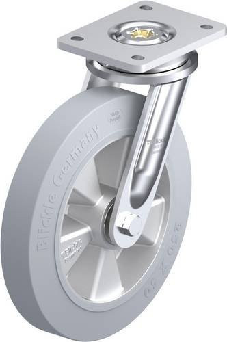 Blickle Lenkrolle LO-ALEV 250K-SG in Grau aus Aluminium mit einem Rad-Durchmesser von 250 mm und einer Tragfähigkeit von max. 650 kg - Bild 1