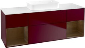 V&B Waschtischunterschrank Finion in Peony Matt mit Regalschublade, B/T/H: 160 x 60,3 x 50,1 cm - Bild 1