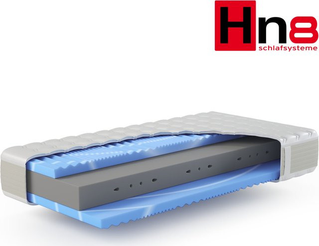 HN8 Schlafsysteme 7-Zonen Geltouch-Matratze XXL Gelstar KS, Härtegrad H2, Farbe: Weiß, B/T: 180 x 200 cm - Bild 1