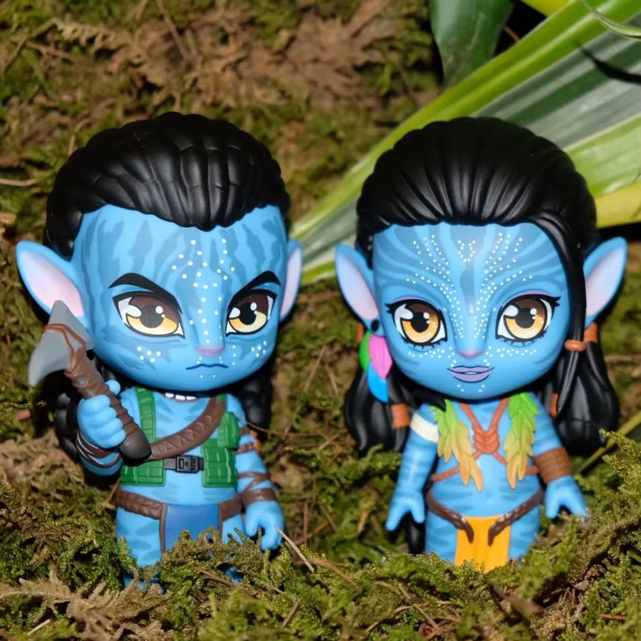 2er-Set Avatar Chibi Figuren aus PVC mit Jake Sully und Neytiri Na'vi als Anime-Sammlerstücke und Desktop-Dekoration - Bild 4
