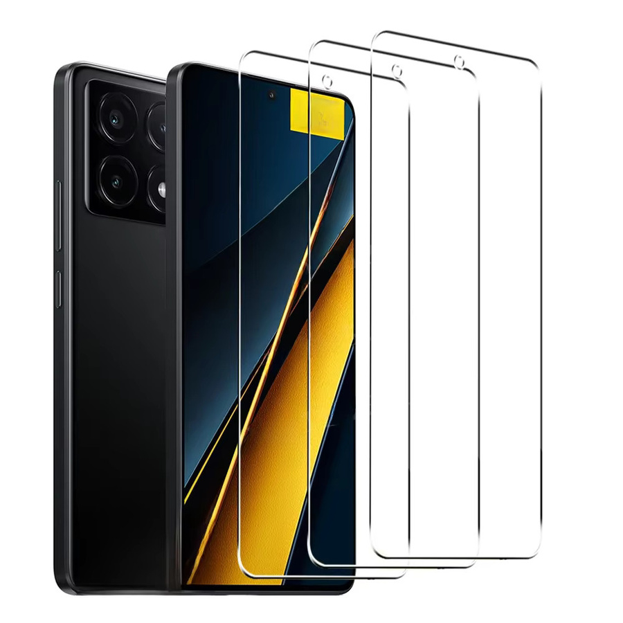 Xiaomi Panzerglas Displayschutz für Poco X6 X5 X4 X3 NFC M6 M5 M4 Pro 5G F6 F5 F3 F4 GT Pro C65 C40 in Transparent - Bild 5