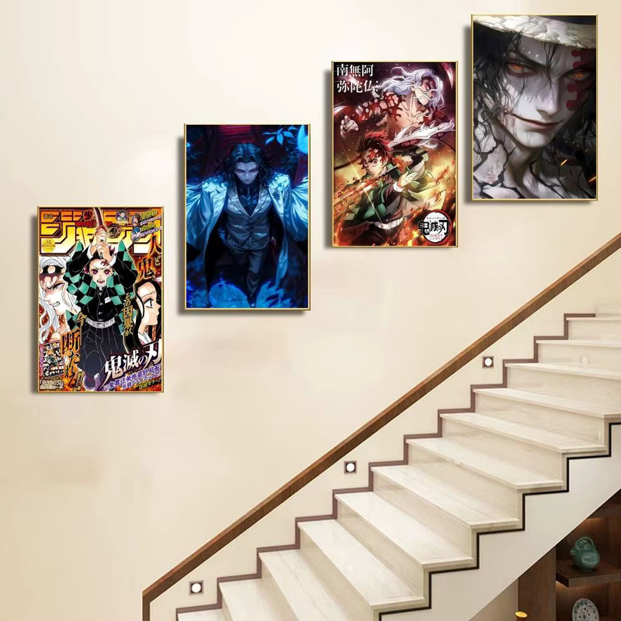 Demon Slayer Kibutsuji Muzan Anime Poster Wasserdichter Wandaufkleber Mehrfarbig - Bild 6