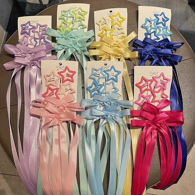 Haar Clip Sternförmig, Satin, Bunt, Damen - Bild 1