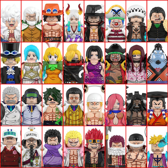ONE PIECE Bausteine Mini-Actionfiguren Zubehör, Piraten - Bild 1