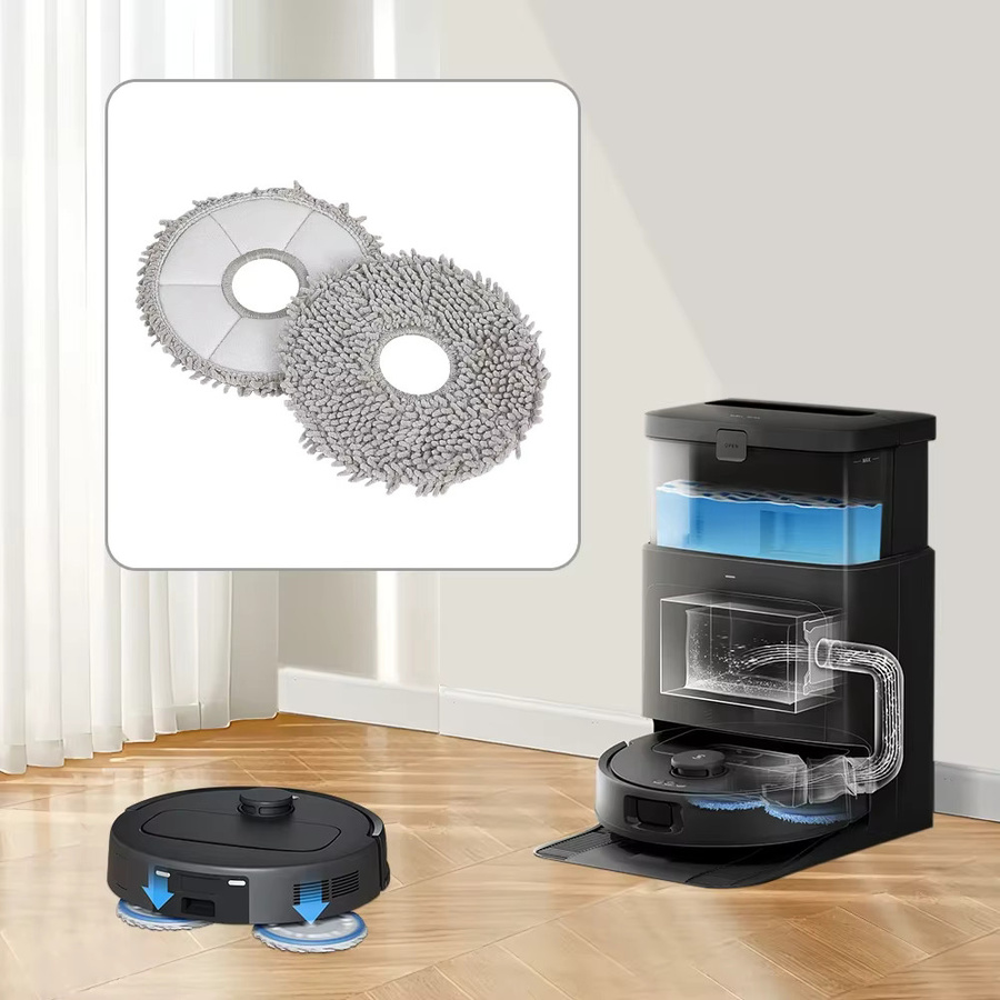 WINDNINJA Mopp-Tücher passend für Xiaomi X20, X10, X10 Plus, X20 Max, ECOVACS X1S PRO, X2 OMNI, T20 OMNI, T30 sowie Dreame L20 Ultra und L30 Ultra - Bild 2