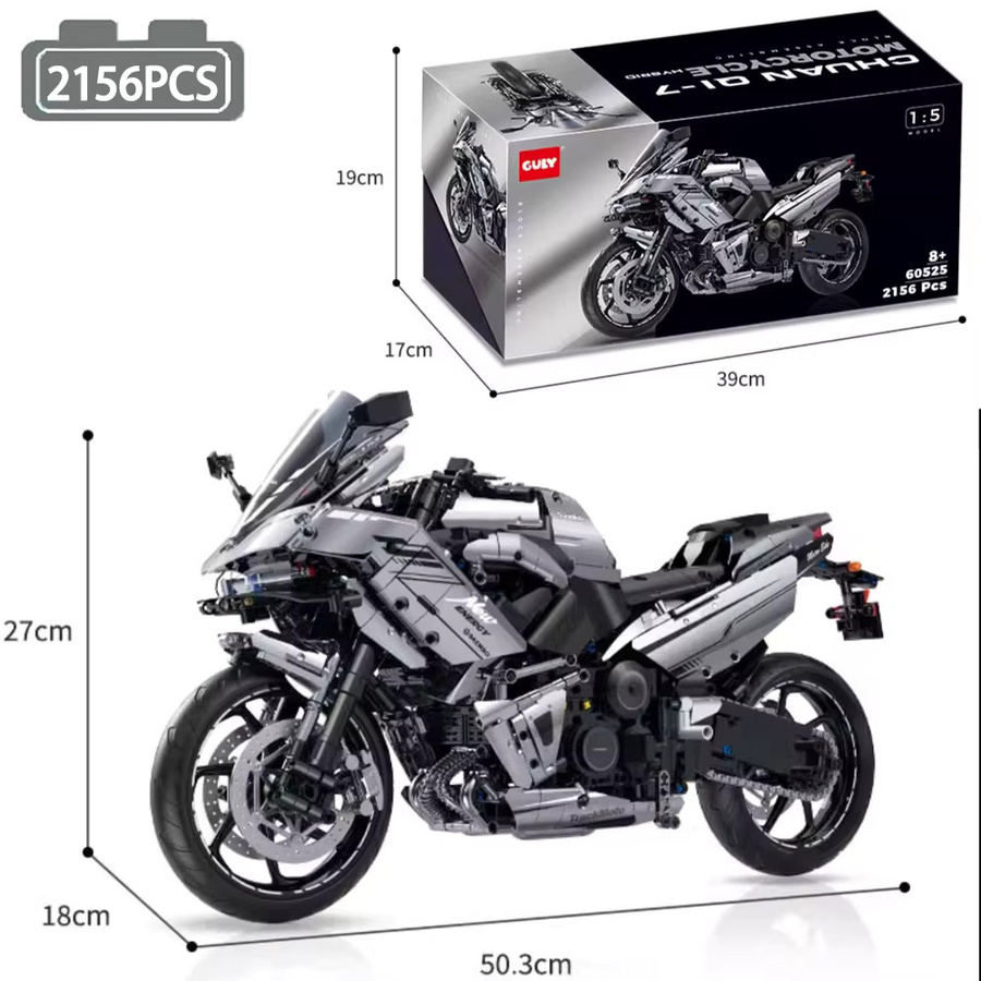 Andole Technische Stadt Motorrad, Bausteine, 1:5, ab 8 Jahren - Bild 4