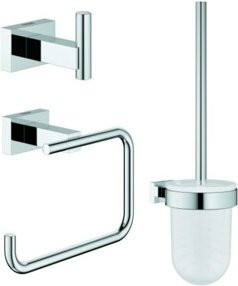 Grohe WC-Set Essentials Cube 3 in 1 mit verdeckter Befestigung in Silber - Bild 1