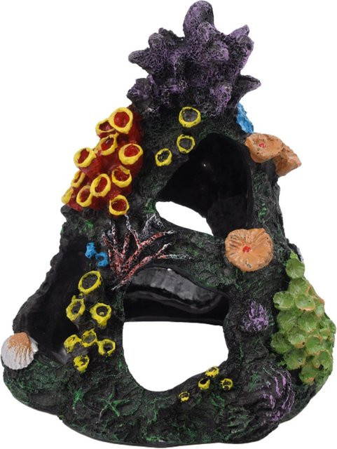 Relaxdays Aquariumdeko Korallenriff aus Polyresin in Bunt, B/T/H: 15 x 12 x 12 cm - Bild 1