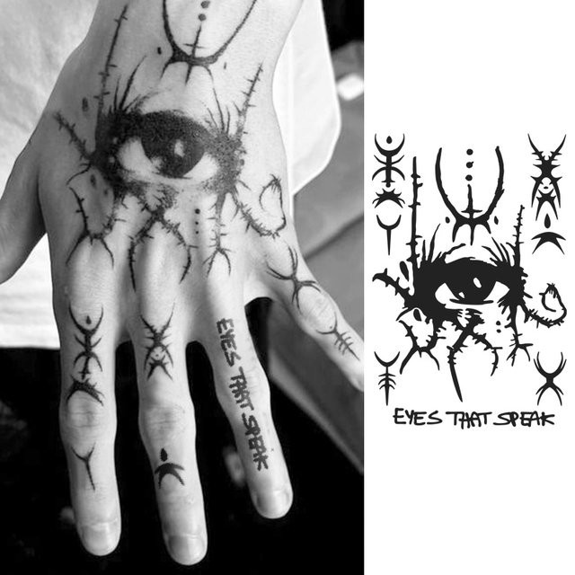 JKCODE TATTOO Temporäre Tattoos, Augapfel-Design, wasserfest - Bild 1