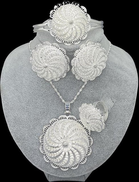Wucifang Jewelry Schmuck Set, Silber, Damen - Bild 1