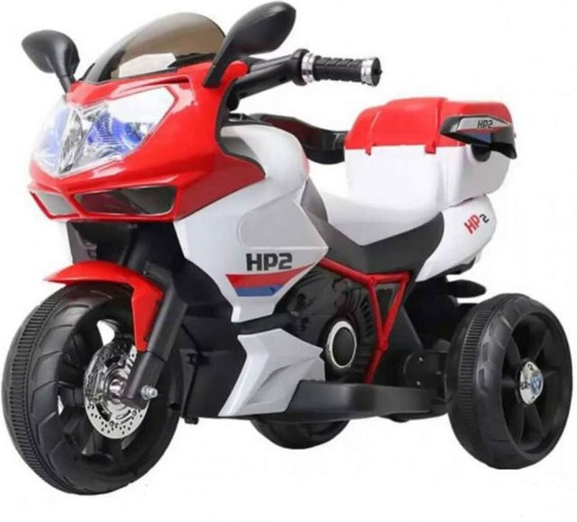 Moni Elektromotorrad HP2 FB-6187 mit Musikfunktion und Spielzeugkorb, ab 3 Jahre, rot - Bild 1