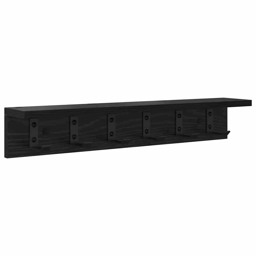 vidaXL Wandmontierter Nachttisch in Schwarz und Eichen-Optik, modern - Bild 2