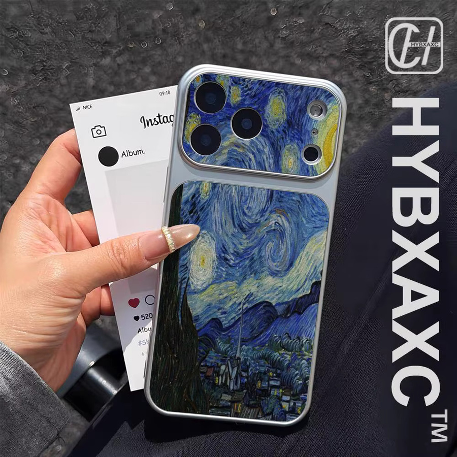 Potdemiel Handyhülle im Van Gogh Ölgemälde Design für iPhone 11 bis iPhone 17 Pro Max, Stoßfeste Schutzhülle, Multicolour - Bild 2