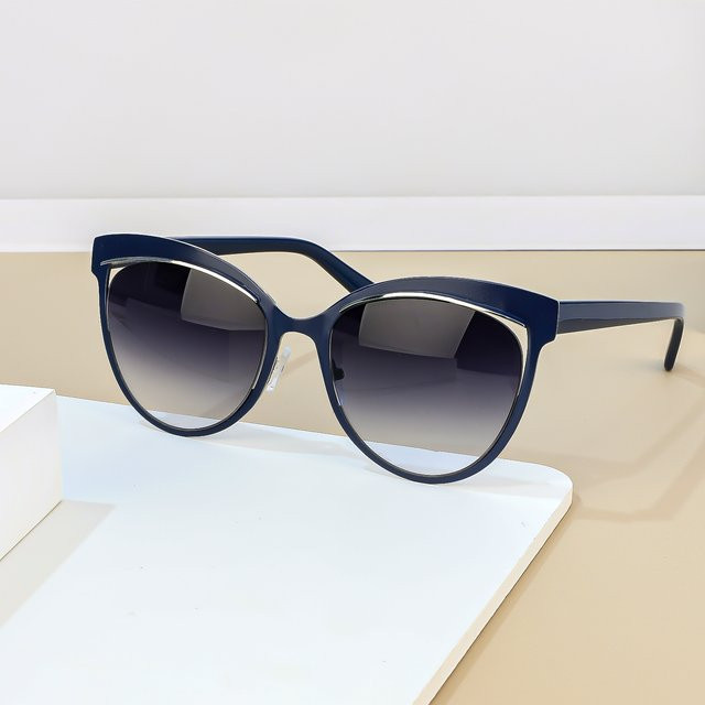 Sonnenbrille Cat Eye, Schwarz, Vollrand, Kunststoff, Damen - Bild 1
