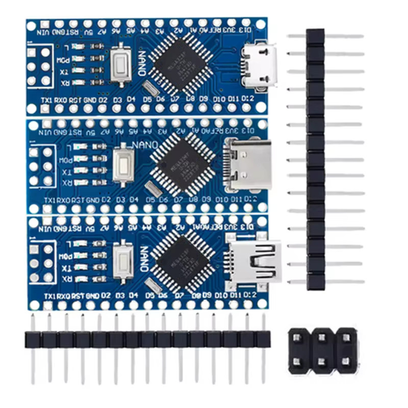 AOKIN Nano 3.0 Controller mit CH340 USB-Treiber und ATmega328P in Blau mit USB-C Anschluss - Bild 2