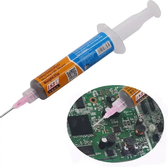 Mechaniker Lotpaste Flussmittel Sn63/Pb67 mit 183°C Schmelzpunkt für SMT SMD BGA Reparaturen in Schwarz - Bild 1