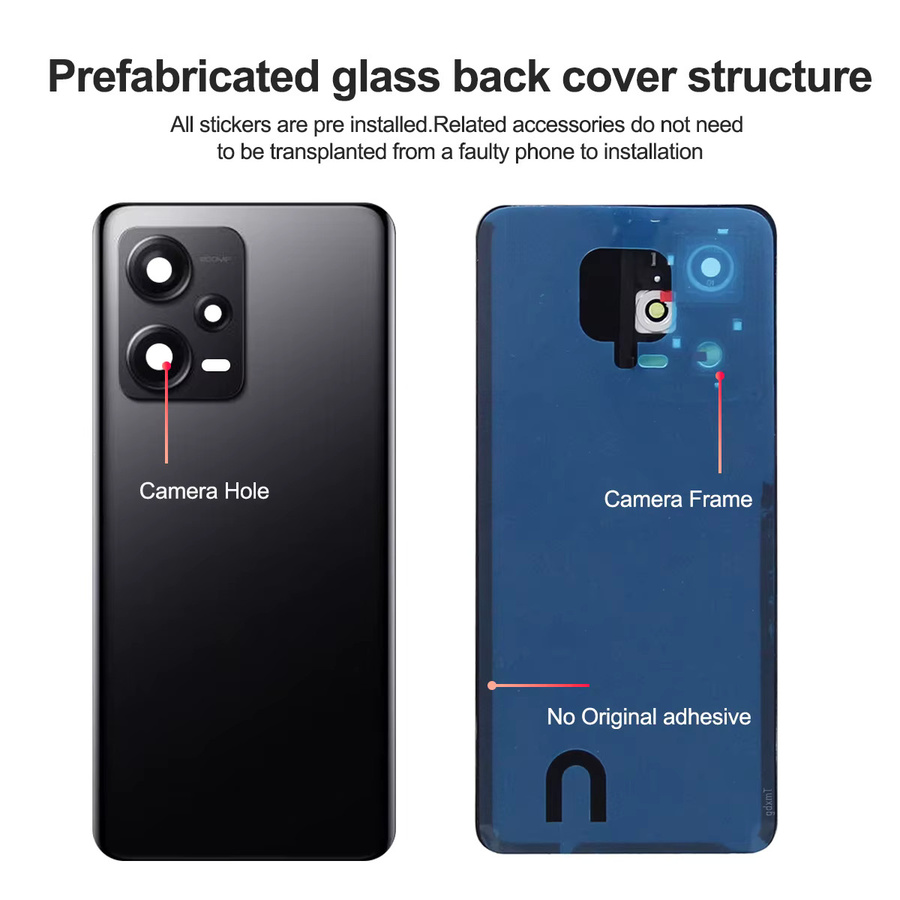 Xiaomi Redmi Note 12 Pro Plus 5G Glasrückseite Ersatzgehäuse in Blau kompatibel mit 22101316UCP - Bild 2