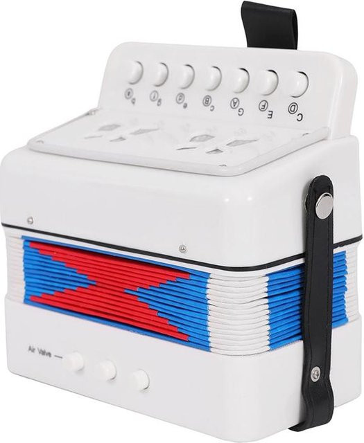 TOMTOP JMS Mini 7-Tasten 2-Bass-Akkordeon, Musikinstrument, weiß - Bild 1