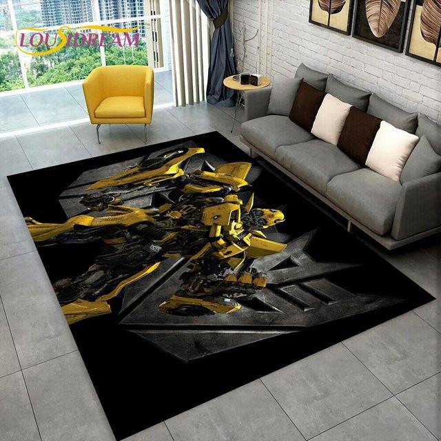 ChenYing01 3D Transformers Autobots Kinderteppich, rutschfest und waschbar, B/B: 80 x 120 cm, mehrfarbig - Bild 1