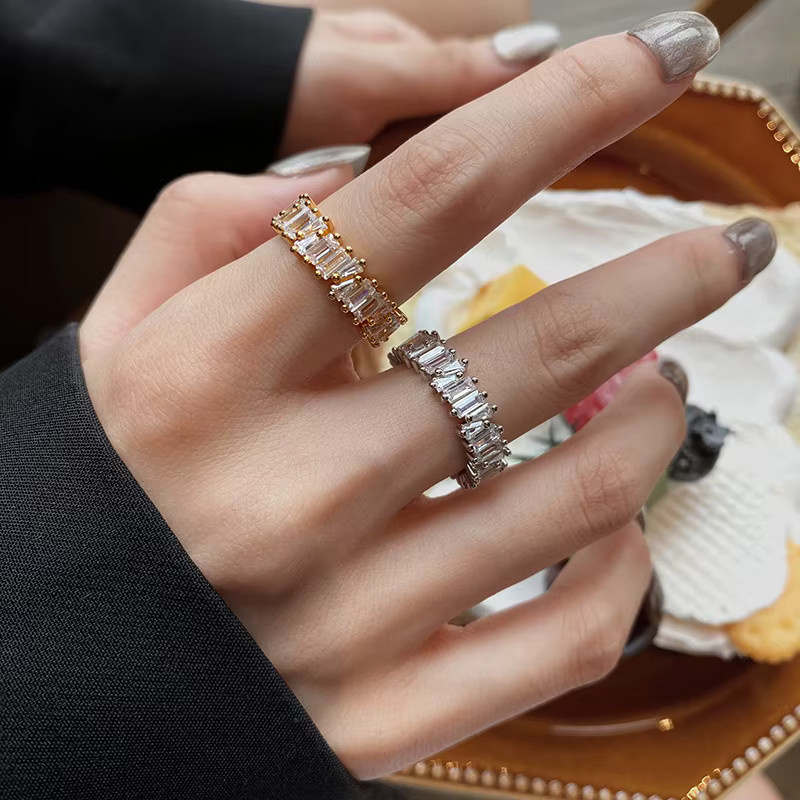 IOGOU Offener Ring, Zirkonia, Bicolor, Damen - Bild 3
