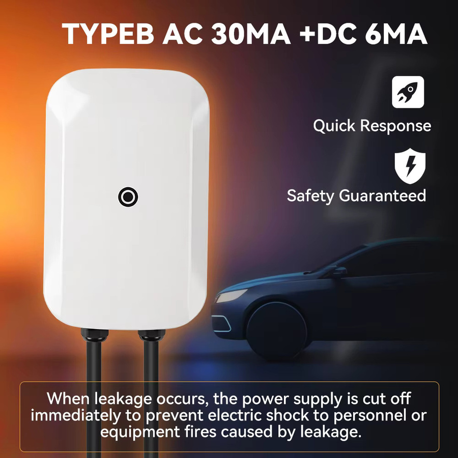 JDMEX Typ2 EV-Ladestation 7KW mit 7m Kabel, IEC62196-2 32A 1-Phasen Elektroauto-Ladestation Plug-and-Play Wallbox, Weiß - Bild 3
