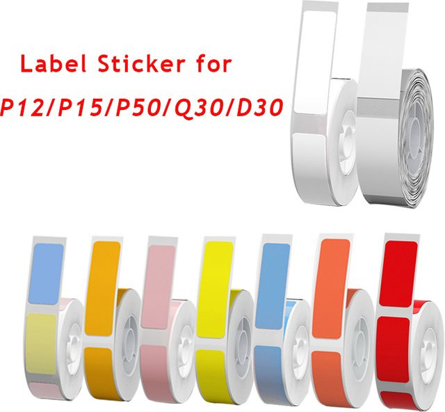 DELI Thermo-Etikettenaufkleber White, 1 Rolle, kompatibel mit Marklife P11 P12 P15 P50, D30, Q30 und DELI Q2 Etikettierer - Bild 1