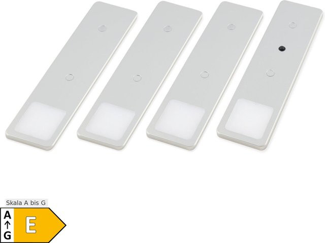 Kalb LED Unterbauleuchten Solid2 Set, silbergrau, 4er Set, 3W, neutralweiß mit mechanischem Schalter - Bild 1