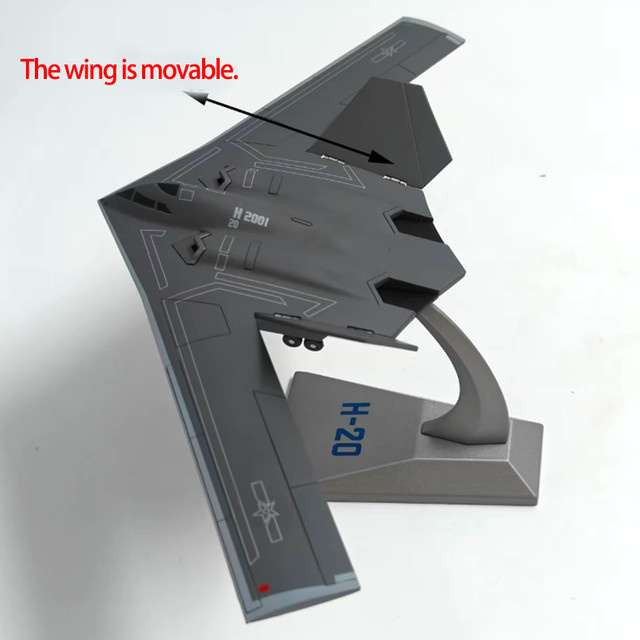 HYINUO H-20 Flugzeug Modell, 1:200 Maßstab, Metall, Grau - Bild 1