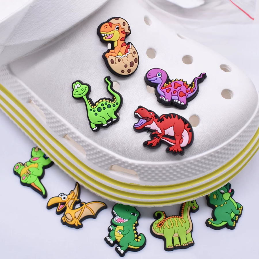 Potdemiel Schuhzubehör, Dinosaurier, PVC, 20 Stück - Bild 4