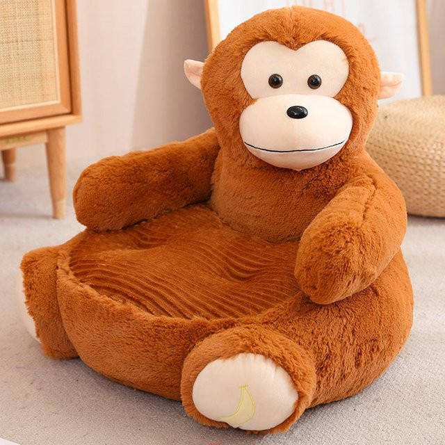 Kawaii Plüschtier Sitzkissen für Kinder und Erwachsene in Tierform, B/T/H: 50 x 50 x 45 cm - Bild 1