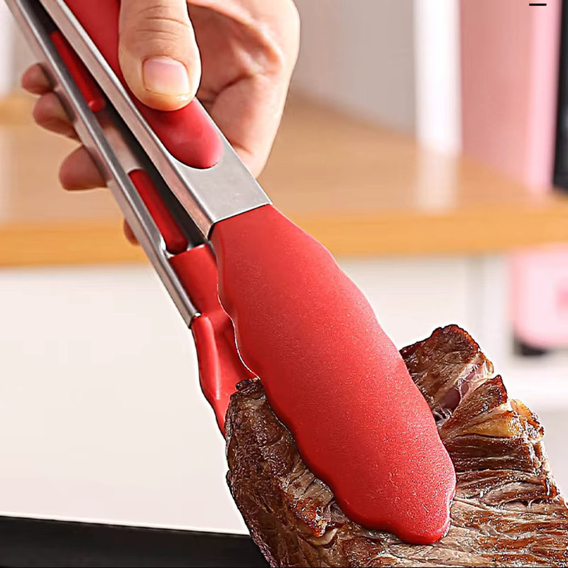 Hitzebeständiger Silikon-Clip von YOCITY in Schwarz mit Wandmontagehalterung zum Grillen von Steaks - Bild 3