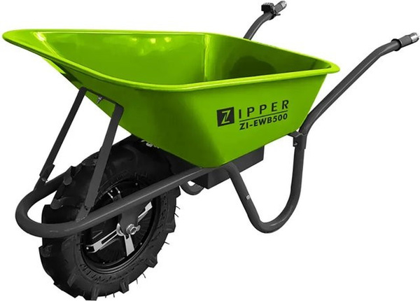 Elektrische Schubkarre Zipper ZI-EWB500, 500W, 75l, Grün, Traglast max. 150kg