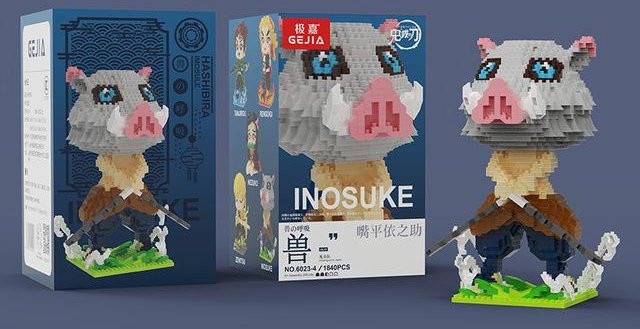 Demon Slayer Anime Kamado Tanjiro Nezuko Mikrobausteine Figuren Set - Bild 1