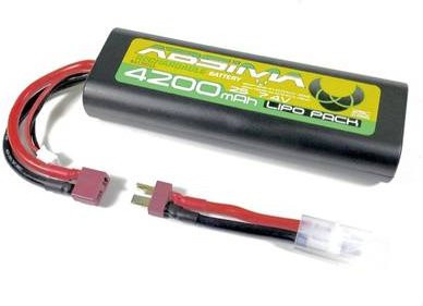 Absima LiPo Akku Modellbau 7.4V 4200 mAh 25 C Hardcase T-Stecker Schwarz - Bild 1