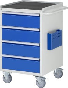 Rau Montagewagen aus Metall mit 4 Schubladen und Arbeitsplatte, B/T/H: 58,0 x 65,0 x 97,5 cm - Bild 1