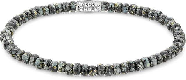 Rebel & Rose Armband, Edelstahl, Glas, Schwarz, Damen - Bild 1