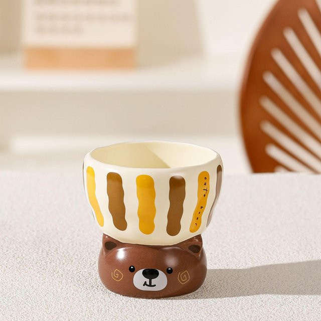 Niedliche Tier Keramiktasse von Yiran Furniture, bunte Becher für Büro und Zuhause, Volumen: 350,5 ml - Bild 1