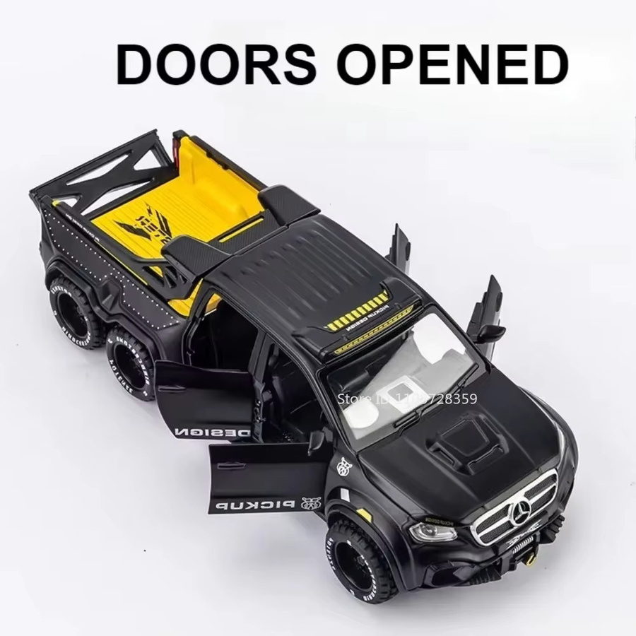 RMZ city X-KLASSE EXY 6X6, Modellspielzeug, Miniatur-Geländewagen, 1:28, Metalldruckguss, mit Licht und Sound - Bild 4