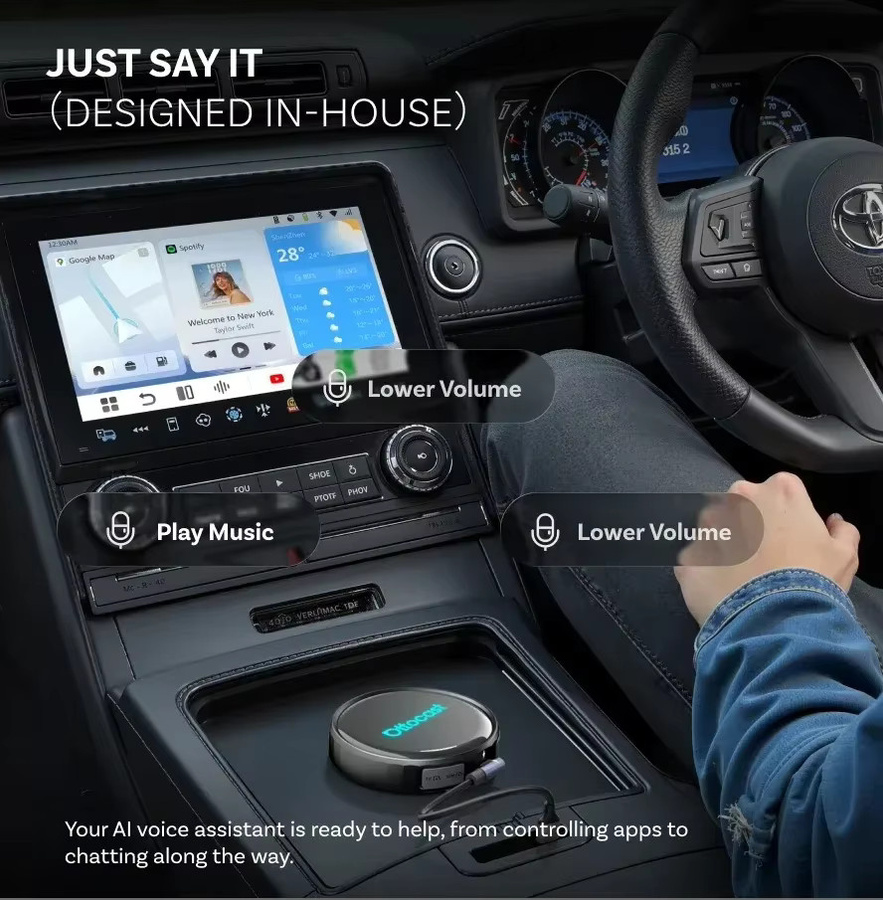 Ottocast Otto Aibox P3 Pro Wireless CarPlay und Android Auto AI Box mit HDMI, QCM 6225, YouTube und Netflix in Schwarz - Bild 2