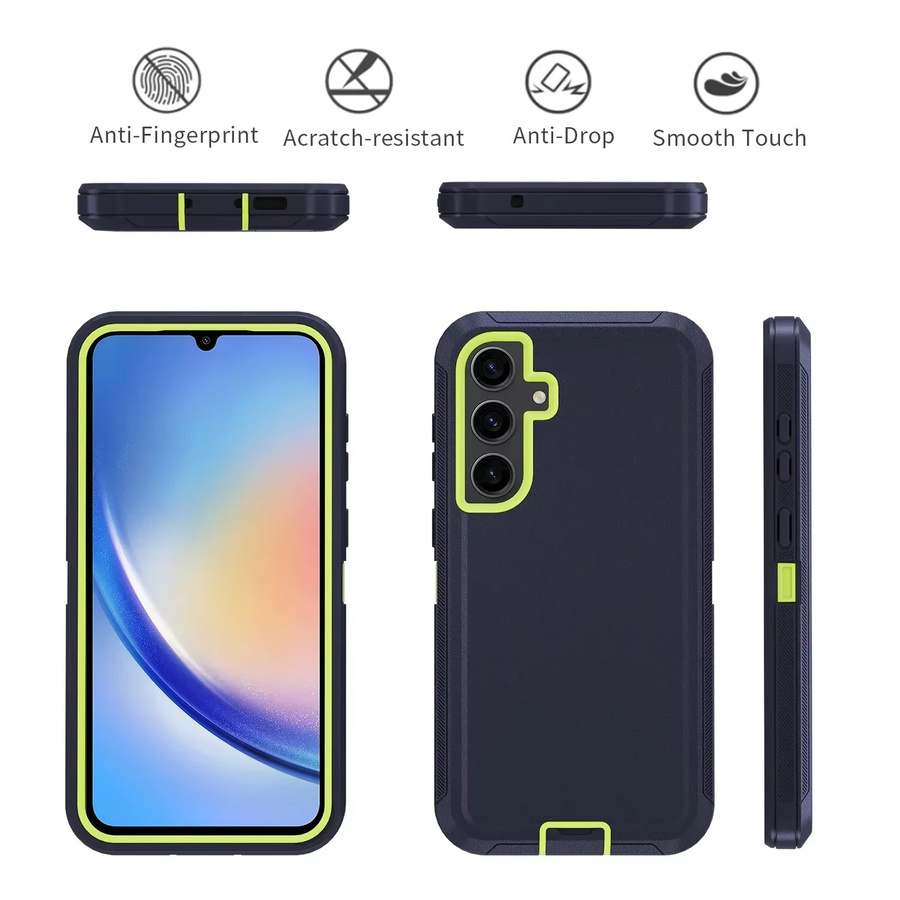 OtterBox Defender Armor Series Schutzhülle für Samsung Galaxy A16 A06 A56 A36 A26 A13 A35 A34 A14 A15 A55 in Schwarz und Grün - Bild 3