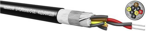 Kabeltronik 2-PURtronic-C-UL FRNC Steuerleitung Schwarz 4 x 0,09 mm² 100 m - Bild 1