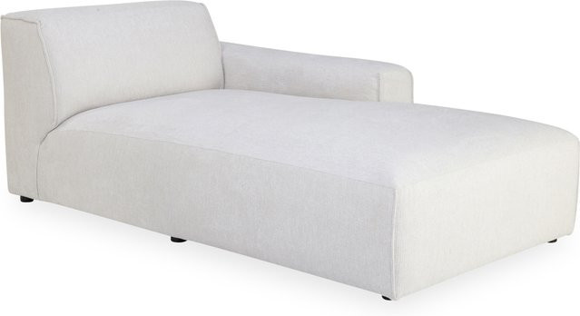 Ottomane SANSIBAR MJOLDEN in Grau und Weiß, modernes Design mit Stoffbezug, B/T/H: 189 x 102 x 61 cm - Bild 1