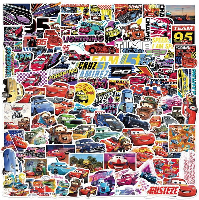 Disney Cars Lightning McQueen Cartoon-Aufkleber, 10/30/50/100 Stück - Bild 1